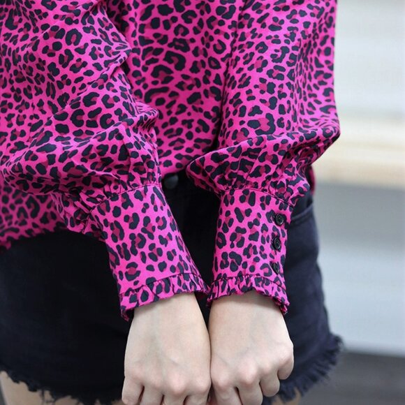 NWT - Zadig & Voltaire Leopard Print Tunic Blouse SJCP0507F 💋 - Picture 8 of 10